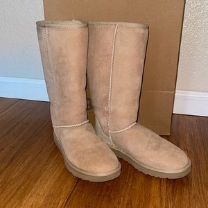 UGG classic tall sand boots in size 8